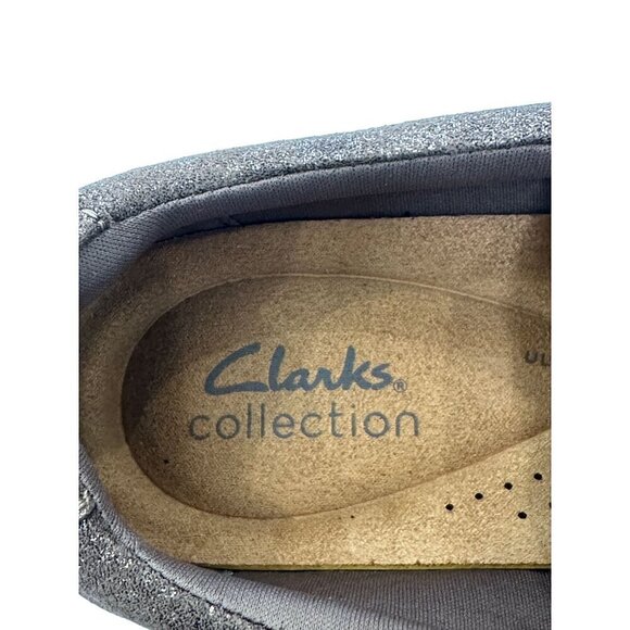 Clarks Collection Lace-Up Sneakers Perforated Metallic Brown Bronze Leather 8 - Picture 13 of 16
